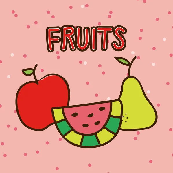 Diseño de frutas — Archivo Imágenes Vectoriales