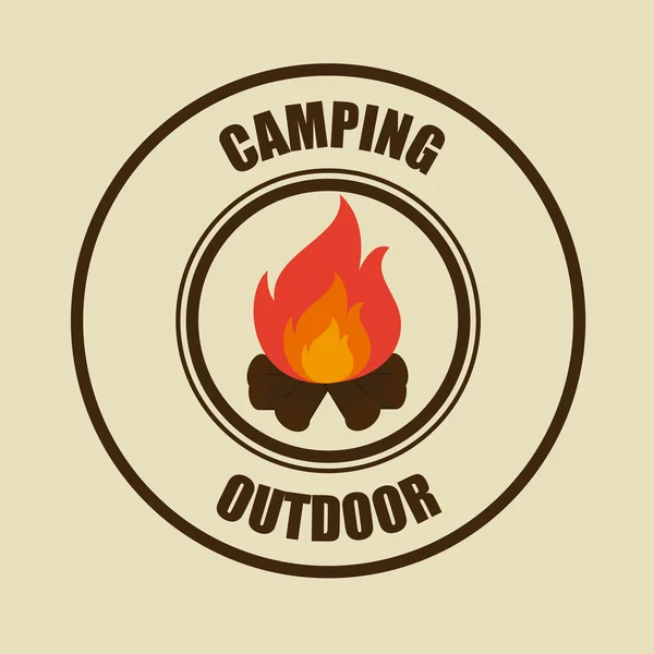 Camping-Design — Stockvektor