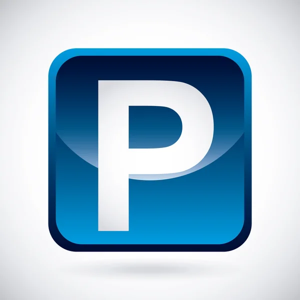 Señal de estacionamiento — Vector de stock