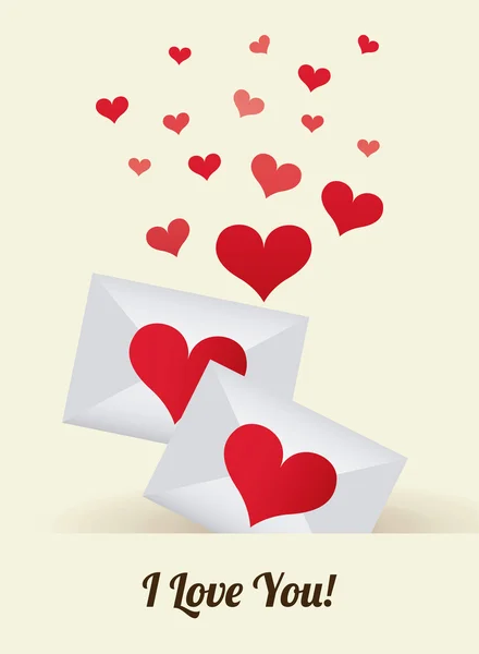 Amour design mail — Image vectorielle