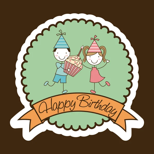 Diseño de cumpleaños — Vector de stock