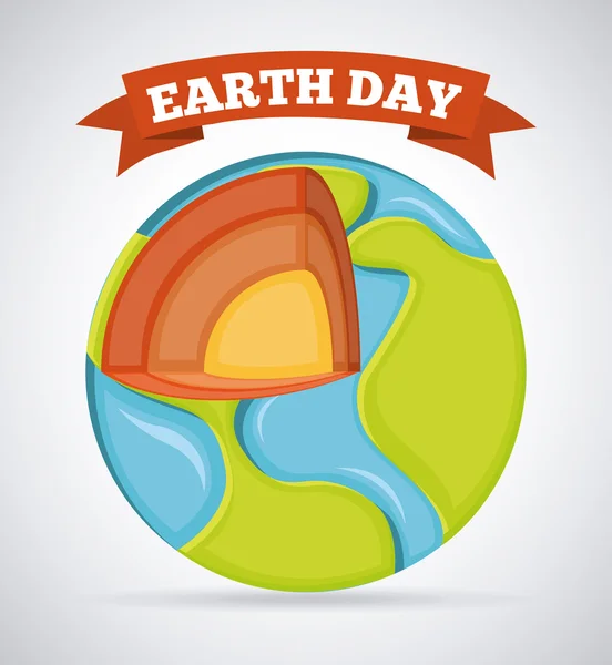 Dag van de aarde van het milieuvriendelijk ontwerpen — Stockvector