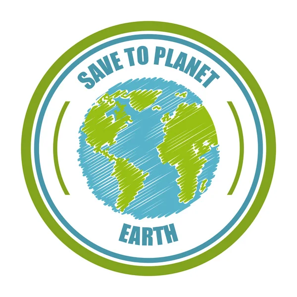Environmentální design zachránit planetu Zemi — Stockový vektor