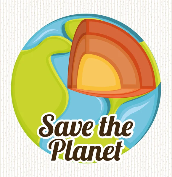 Environmental design save the planet — Stock Vector