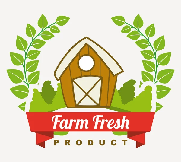 Natural design farm fresh product — Stock Vector