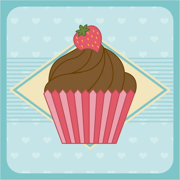 Design de cupcake — Vetor de Stock
