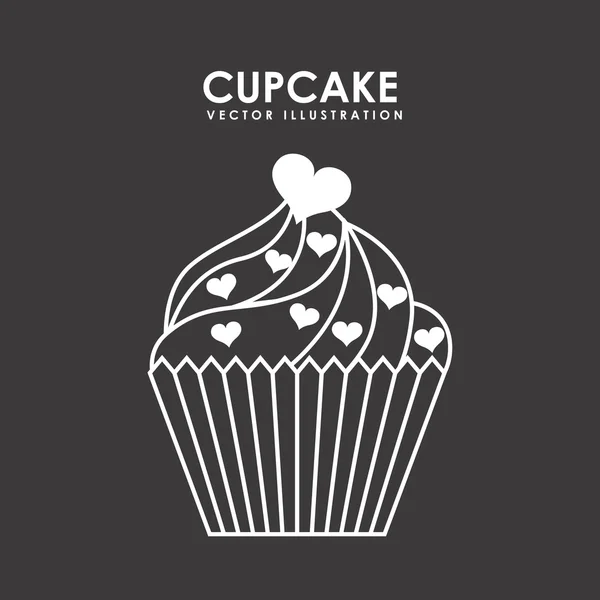 Cupcake ontwerp — Stockvector