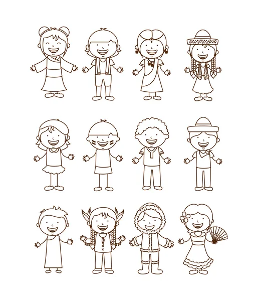 Diversity of races — Stock Vector