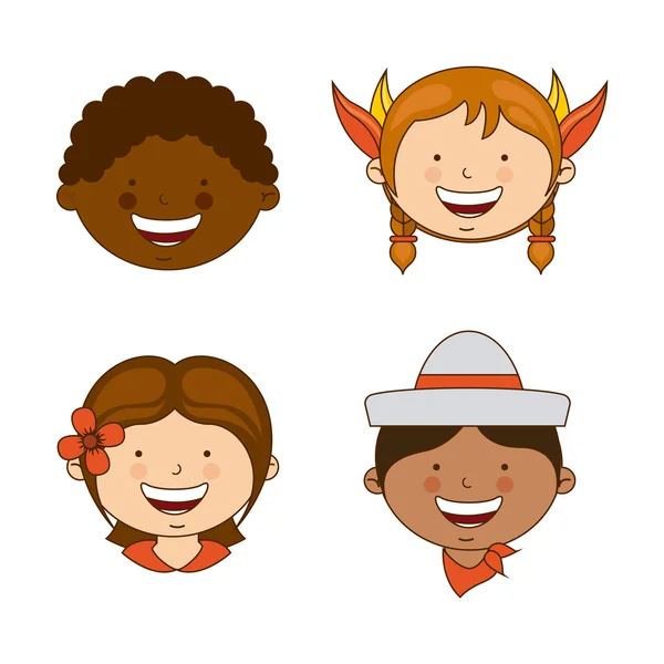 Diversity of races — Stock Vector