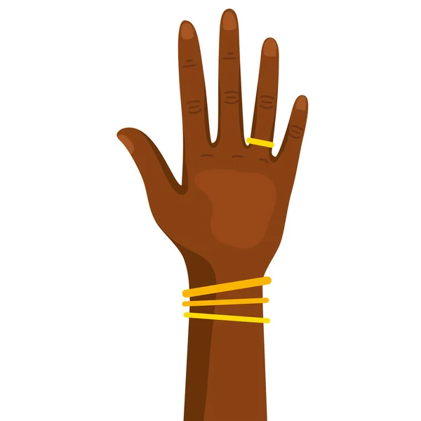 Afro hand up — Stock Vector