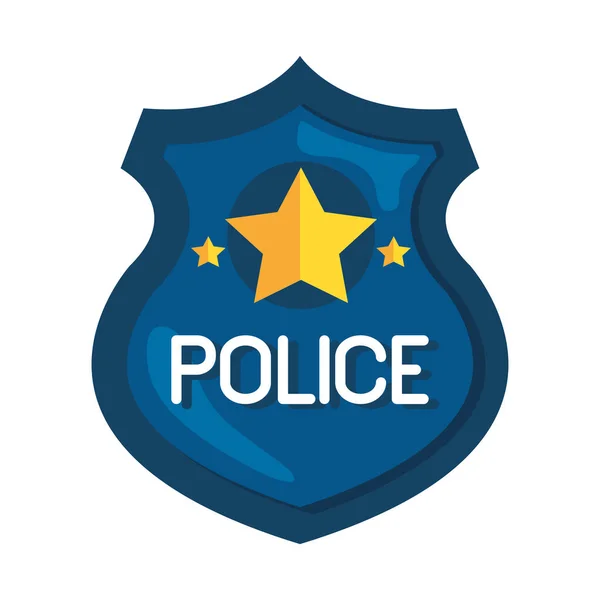 Badge politieschild — Stockvector