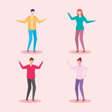 bir grup genç insan