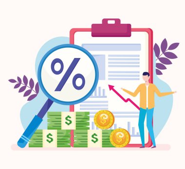 Finansal yönetime sahip iş adamı