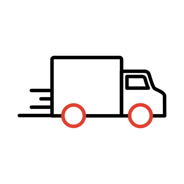 Snelheid vrachtwagen pictogram — Stockvector