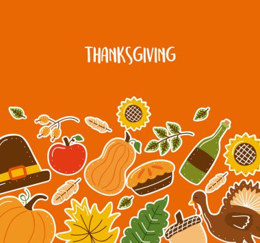 Mutlu Şükran günü kartpostal