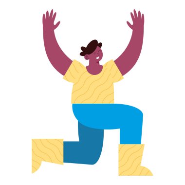 Afro adam kaldırma pozisyonu