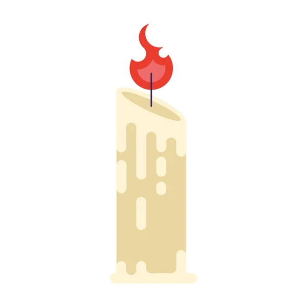 ワックスの蝋燭の火 — ストックベクタ