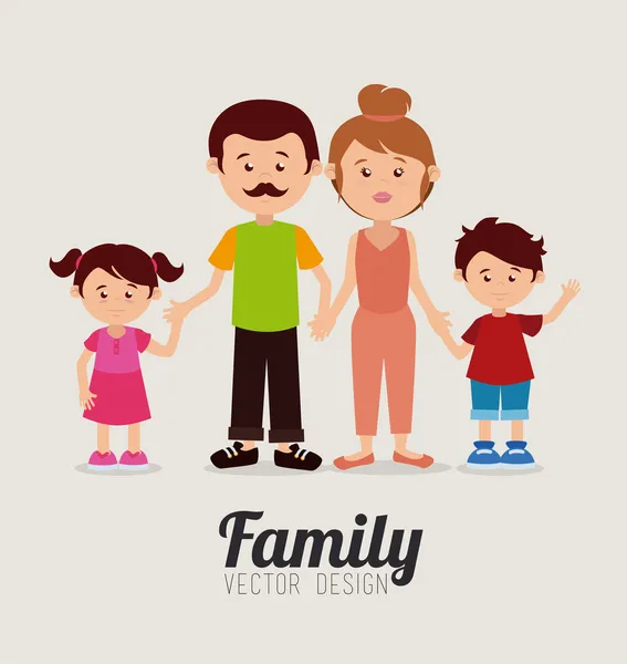 Familiendesign — Stockvektor