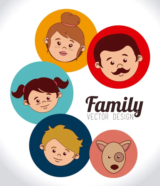 Familiendesign — Stockvektor