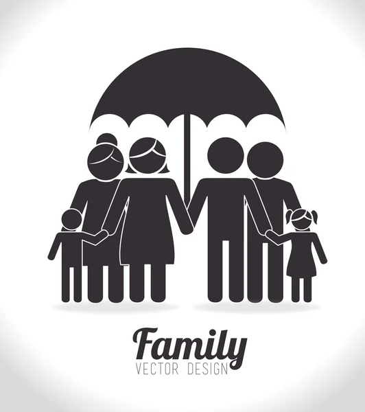 Aile tasarım — Stok Vektör