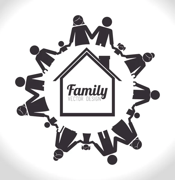 Familiendesign — Stockvektor