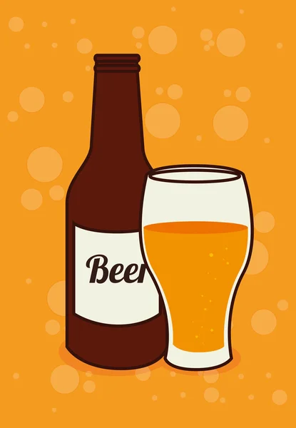 Design della birra — Vettoriale Stock