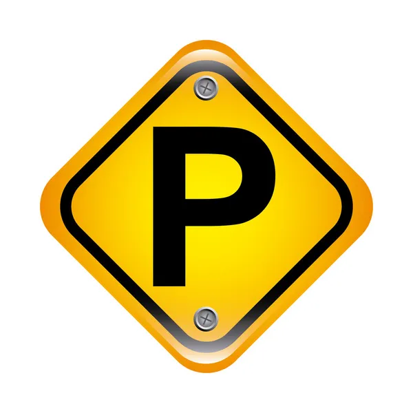 Parkovací signál — Stockový vektor