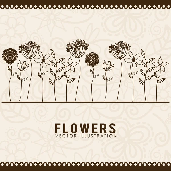 Diseño de flores — Archivo Imágenes Vectoriales