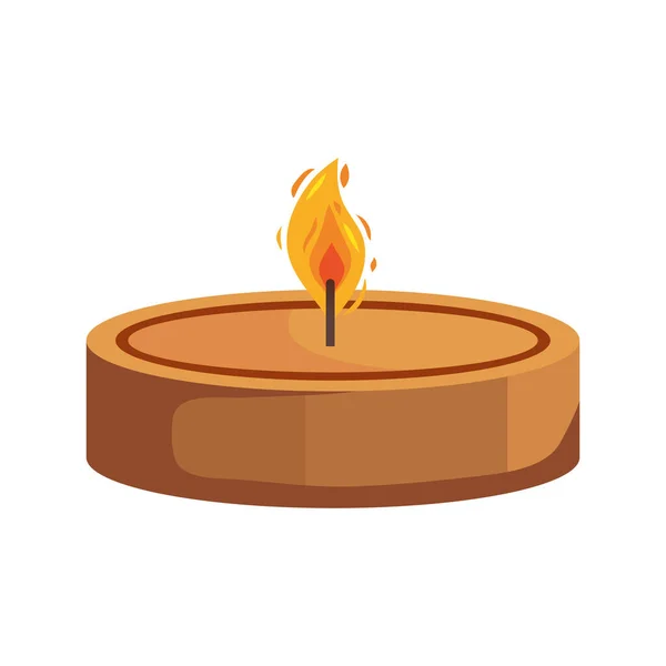 Dekorativní diwali svíčka — Stockový vektor