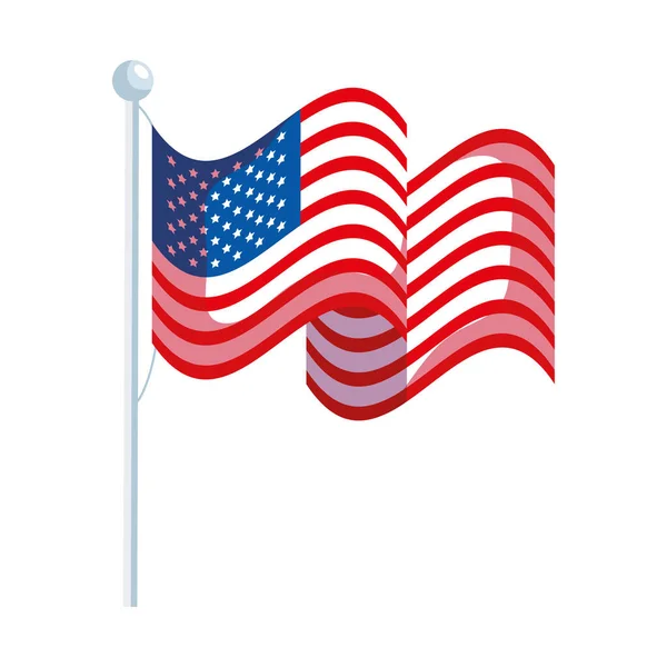 Bandeira dos EUA acenando —  Vetores de Stock
