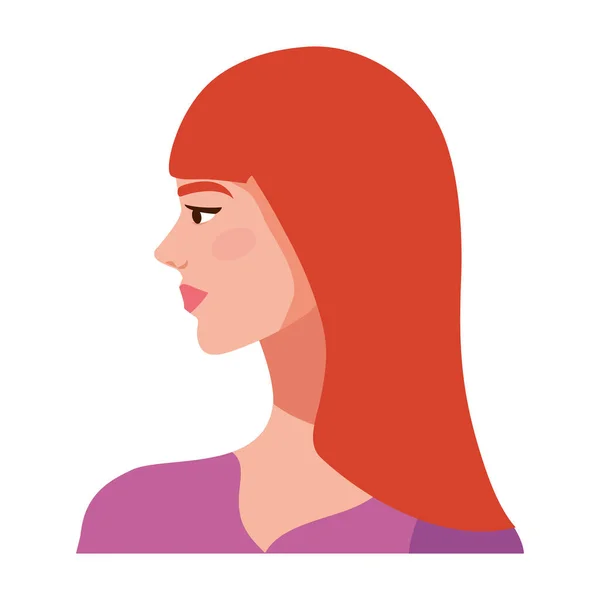 Redhead mooie vrouw — Stockvector