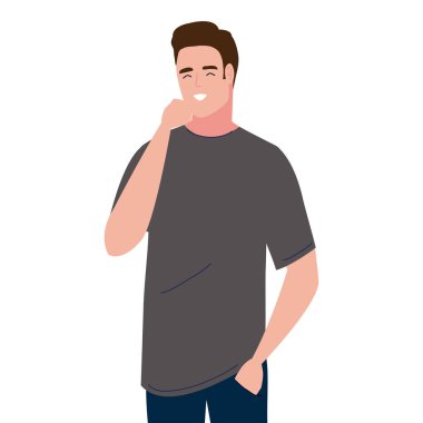 mutlu genç adam karakter