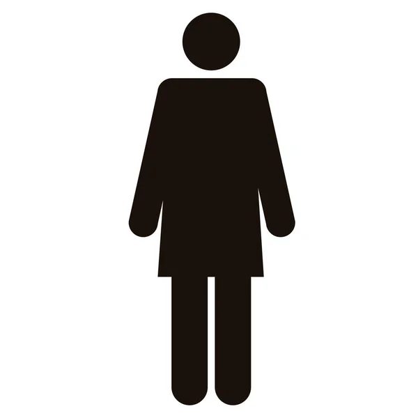 Figura silhouette donna — Vettoriale Stock