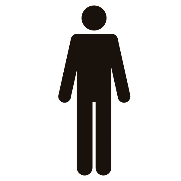 Man silhouet figuur — Stockvector