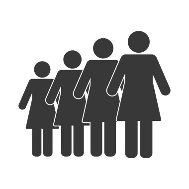 dört kadın siluet avatarı