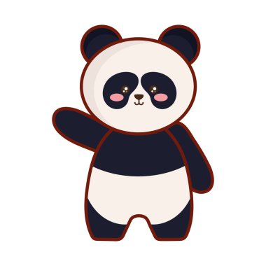Küçük kawaii ayısı panda
