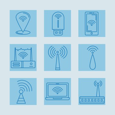 kablosuz sinyal dokuz simgesi