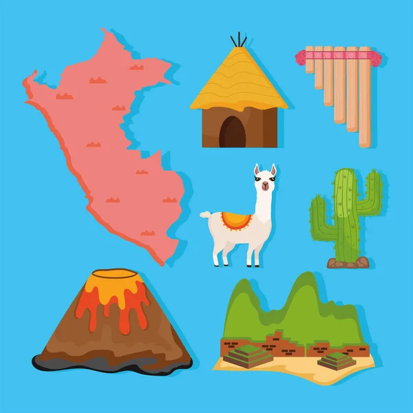 7个秘鲁国家图标 — 图库矢量图片