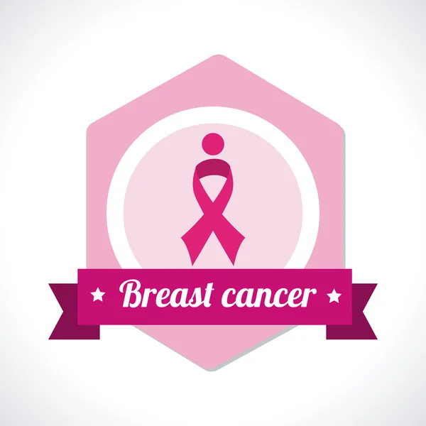 Diseño del cáncer de mama — Vector de stock