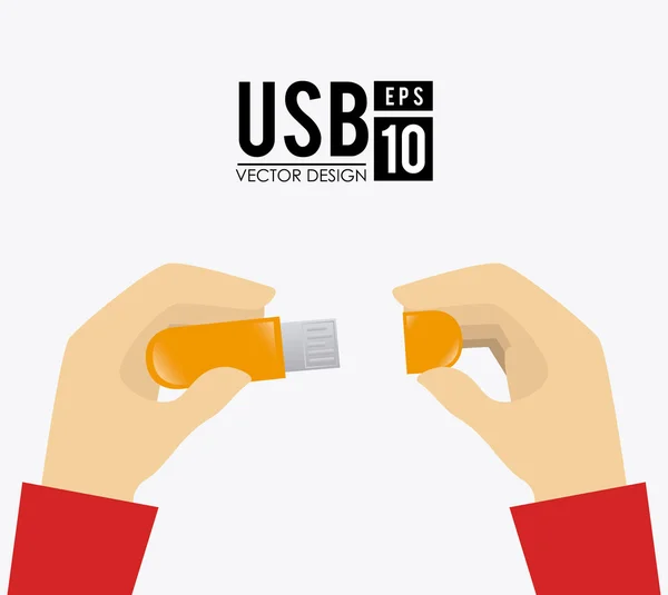 Design USB — Vettoriale Stock