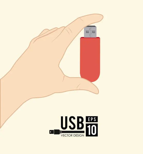 Diseño USB — Vector de stock