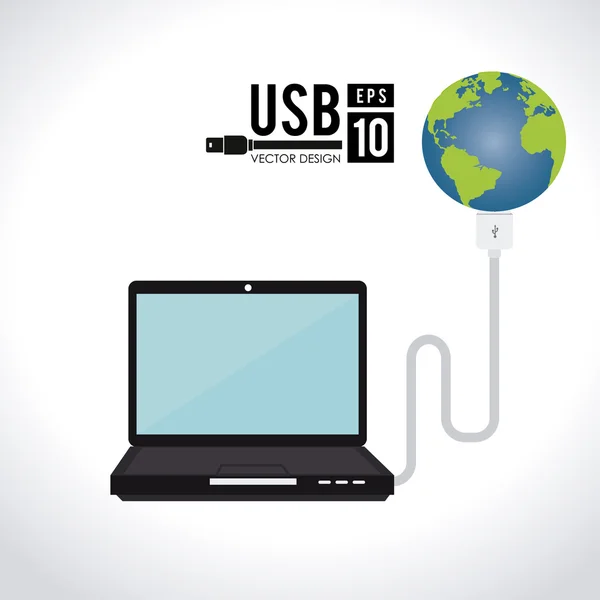 Diseño USB — Vector de stock