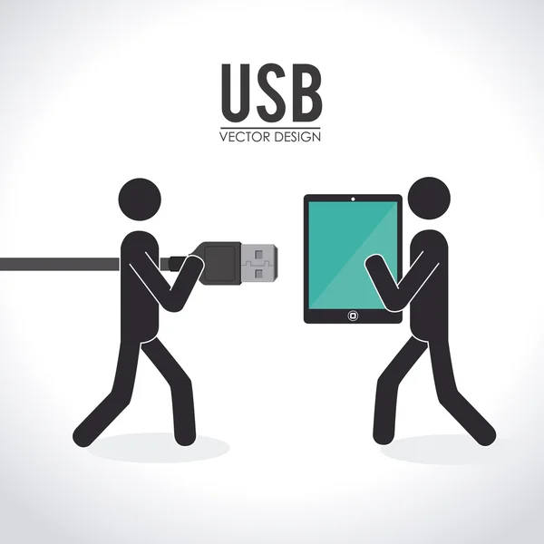 Projekt USB — Wektor stockowy