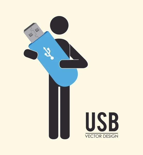 USB design — Stockový vektor