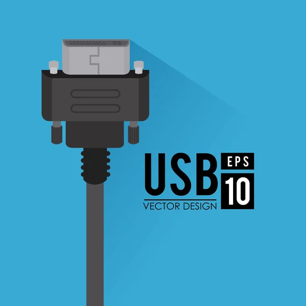 USB design — Stockový vektor