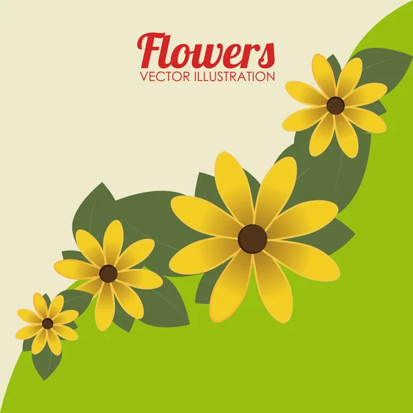 Ontwerp met bloemen — Stockvector