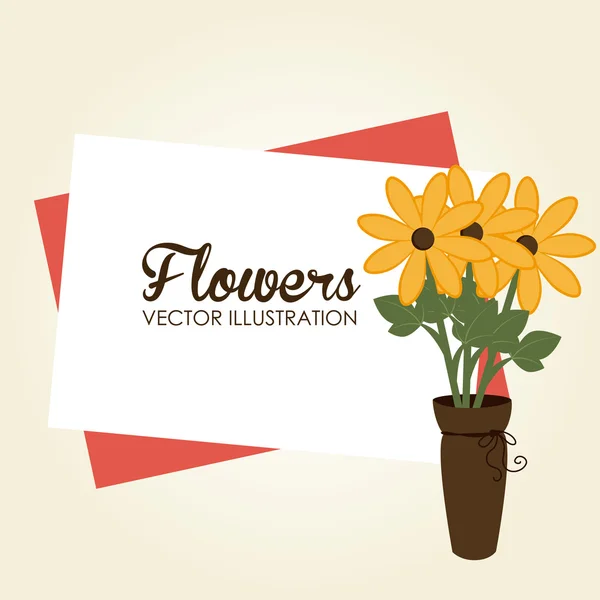 Ontwerp met bloemen — Stockvector