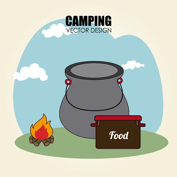 Diseño de camping — Archivo Imágenes Vectoriales