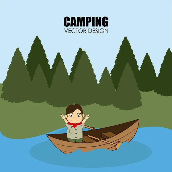 Diseño de camping — Archivo Imágenes Vectoriales