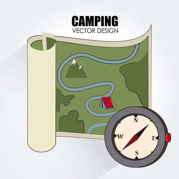 Camping Design — Stock vektor
